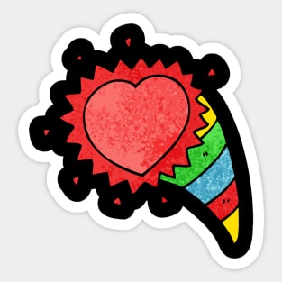 rocket heart Sticker